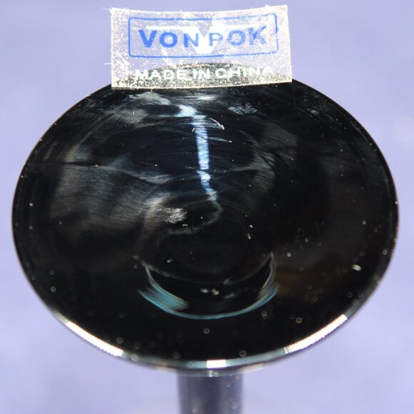 Six Black Stemmed Apertif/Liqueur Stemware by Martell Von Pok - Picture 3 of 4